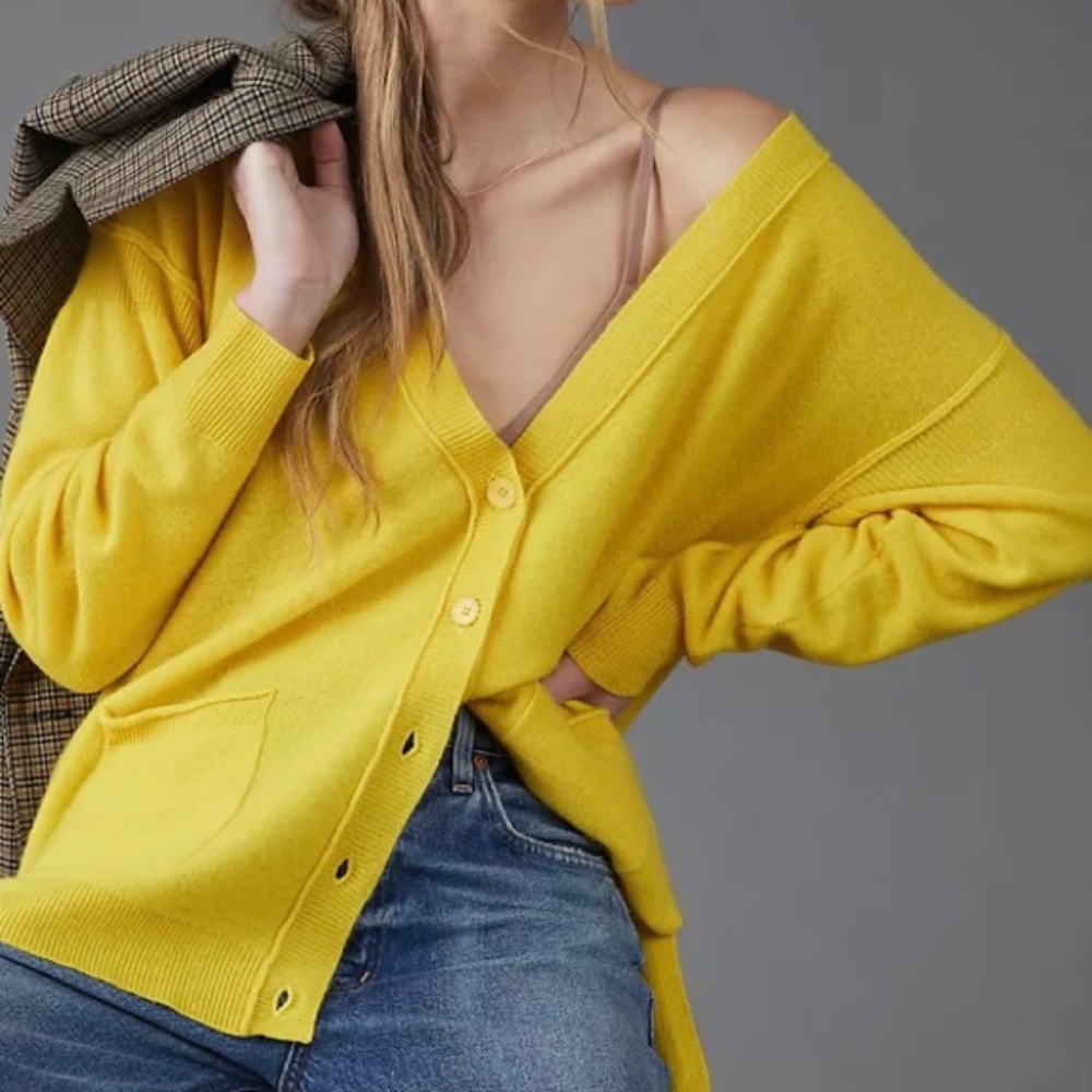 Pilcro Kelly Oversized Cashmere Cardigan